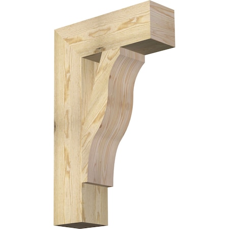 Ekena Millwork Funston Block Rough Sawn Bracket, Douglas Fir, 6"W x 20"D x 32"H BKT06X20X32FST05RDF